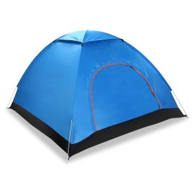 4 Persons Camping Waterproof Pop Up Tent (Color: Blue)