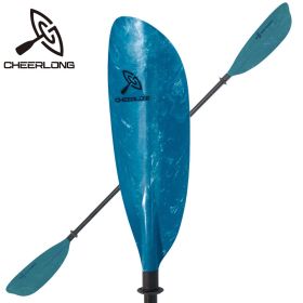 Adjustable Kayak Paddle – Fiberglass Shaft & PP Blade, Floating Oars 230-240 cm / 90.5-94.5 Inches (Color: Blue)