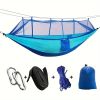 Camping Hammock with Net – Lightweight, 440 lb Capacity, Single/Double Size with Straps & Carry Bag