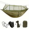 Camping Hammock with Net – Lightweight, 440 lb Capacity, Single/Double Size with Straps & Carry Bag