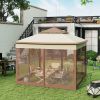 Outdoor Patio Pop Up Canopy Gazebo Shelter with Zipper Netting, Carry Bag