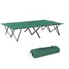 2-Person Folding Camp Cot - 50" Wide Elevated Sleeping Bed