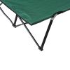 2-Person Folding Camp Cot - 50" Wide Elevated Sleeping Bed