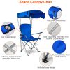 Foldable Beach Canopy Chair with Sun Protection
