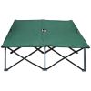 2-Person Folding Camp Cot - 50" Wide Elevated Sleeping Bed