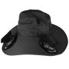 Outdoor Wide Brim Sun Hat with 2 Solar Rechargeable Fans – UPF50+, 3 Speeds, Breathable Waterproof Mesh for Hiking & Camping