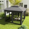 Outdoor Patio Pop Up Canopy Gazebo Shelter with Zipper Netting, Carry Bag