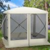 Outsunny Pop-Up Camping Canopy Gazebo – Screen Shelter Party Tent, 1-Person Easy Setup with Ventilating Mesh & Carry Bag