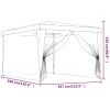 Party Tent with 4 Mesh Sidewalls