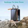 Portable Solar Charger: 33,500mAh, Fast Charging, Waterproof, 6W Flashlight for iPhone, Samsung, Tablet