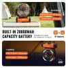 VEVOR Portable Rechargeable Fan with LED Lantern – 4 Speeds, Auto Swivel, Timer & USB for Travel, Home & Camping