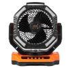 VEVOR Portable Rechargeable Fan with LED Lantern – 4 Speeds, Auto Swivel, Timer & USB for Travel, Home & Camping