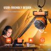 VEVOR Portable Rechargeable Fan with LED Lantern – 4 Speeds, Auto Swivel, Timer & USB for Travel, Home & Camping