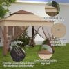 Outdoor Patio Pop Up Canopy Gazebo Shelter with Zipper Netting, Carry Bag