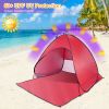 Pop-Up Beach Tent Sun Shade Shelter – Anti-UV, Waterproof with Net Window & Storage Bag for 2-3 People