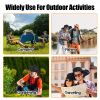 Outdoor Wide Brim Sun Hat with 2 Solar Rechargeable Fans – UPF50+, 3 Speeds, Breathable Waterproof Mesh for Hiking & Camping