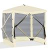Outsunny Pop-Up Camping Canopy Gazebo – Screen Shelter Party Tent, 1-Person Easy Setup with Ventilating Mesh & Carry Bag