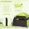 PawHut Extra Large Portable Dog Camping Tent – Green, with Carrying Bag for Beach, Backyard & Home