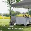 10' x 10' Pop-Up Canopy Tent - UV50+ Sun Shelter with Sidewalls & Wheeled Bag