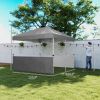 10' x 10' Pop-Up Canopy Tent - UV50+ Sun Shelter with Sidewalls & Wheeled Bag