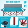 3-Person Folding Camping Chair - Padded with Dual Cup Holders