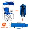 Foldable Beach Canopy Chair with Sun Protection