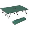 2-Person Folding Camp Cot - 50" Wide Elevated Sleeping Bed