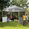 10' x 10' Pop-Up Canopy Tent - UV50+ Sun Shelter with Sidewalls & Wheeled Bag