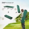 2-Person Folding Camp Cot - 50" Wide Elevated Sleeping Bed