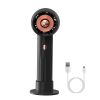 Portable Rechargeable Handheld Fan – Quiet Personal Desk & Phone Holder Fan with 3 Speeds & Removable Base