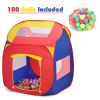 Portable Kids’ Playhouse Tent with 100 Colorful Balls – Fun Indoor Toy