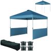 10' x 10' Pop-Up Canopy Tent - UV50+ Sun Shelter with Sidewalls & Wheeled Bag