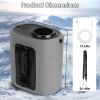 5-in-1 Wearable Waist Clip Fan – 10,000mAh, 5 Speeds, Flashlight & Hands-Free Turbo Cooling for Camping, Travel, Job Sites