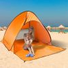 Pop-Up Beach Tent Sun Shade Shelter – Anti-UV, Waterproof with Net Window & Storage Bag for 2-3 People