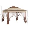 Outdoor Patio Pop Up Canopy Gazebo Shelter with Zipper Netting, Carry Bag