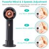 Portable Rechargeable Handheld Fan – Quiet Personal Desk & Phone Holder Fan with 3 Speeds & Removable Base