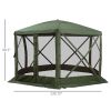 Outsunny 12'x12' Hexagon Pop-Up Party Tent Gazebo – Mesh Netting Walls & Shaded Interior