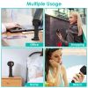 Portable Rechargeable Handheld Fan – Quiet Personal Desk & Phone Holder Fan with 3 Speeds & Removable Base