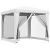 Party Tent with 4 Mesh Sidewalls