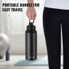 40 oz Insulated Stainless Steel Water Bottle with Wide Mouth Lid