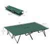 2-Person Folding Camp Cot - 50" Wide Elevated Sleeping Bed