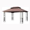 13' x 10' Patio Gazebo Canopy - Double Roof with Mosquito Netting