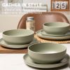12-Piece Stoneware Dinnerware Set – Microwave & Dishwasher Safe, Non-Toxic, Stackable