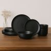 12-Piece Stoneware Dinnerware Set – Microwave & Dishwasher Safe, Non-Toxic, Stackable