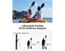 Adjustable Kayak Paddle – Fiberglass Shaft & PP Blade, Floating Oars 230-240 cm / 90.5-94.5 Inches