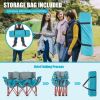 3-Person Folding Camping Chair - Padded with Dual Cup Holders