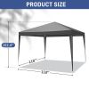 Waterproof Outdoor Gazebo – Patio Party Tent for Wedding & BBQ, 10' x 10'