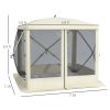 Outsunny Pop-Up Camping Canopy Gazebo – Screen Shelter Party Tent, 1-Person Easy Setup with Ventilating Mesh & Carry Bag