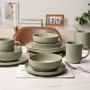 12-Piece Stoneware Dinnerware Set – Microwave & Dishwasher Safe, Non-Toxic, Stackable