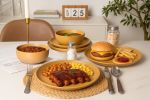 12-Piece Stoneware Dinnerware Set - Microwave & Dishwasher Safe for 4